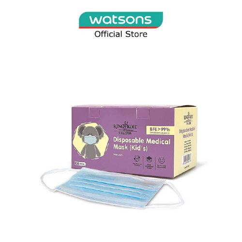 KING KOIL Disposable Medical Face Mask Kids (Bfe&gt;99%) 50S