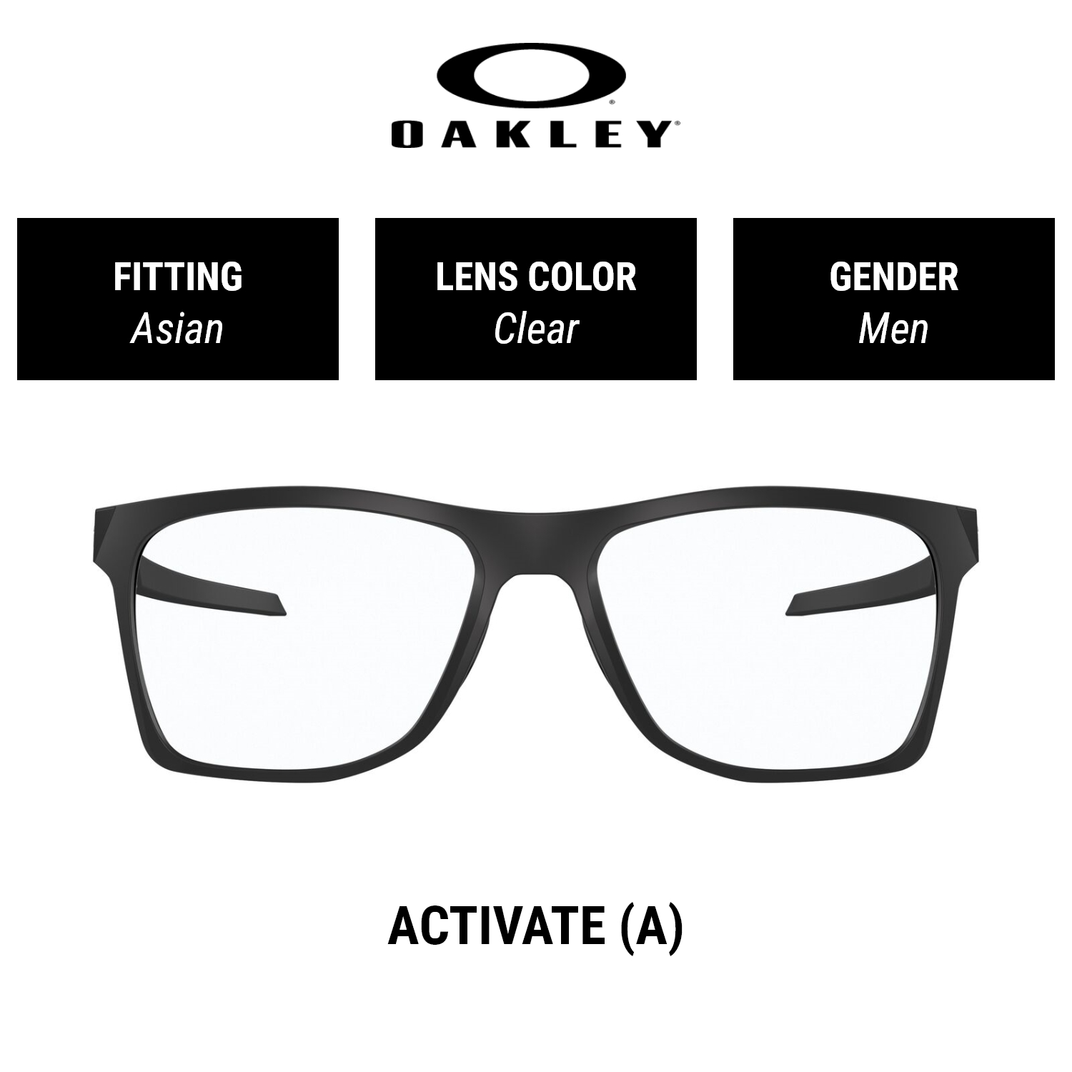 Oakley Activate (Asia Fit)  OX8169F 816901  Men Asian Fitting  Glasses  Size 55mm