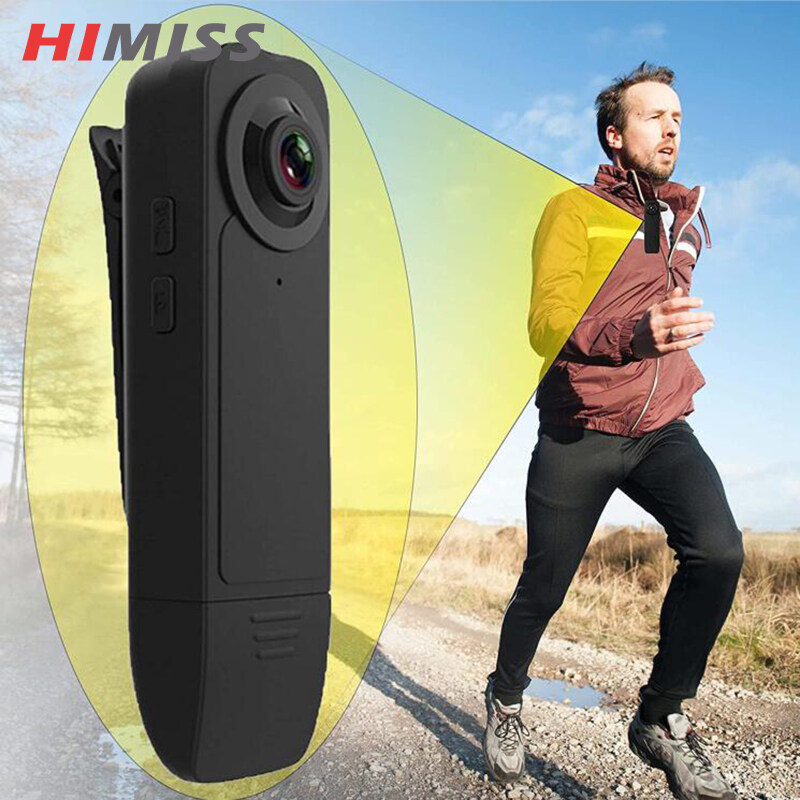 HiMISS A18 Mini Camera Hd 1080p Back Clip Wearable Body Pen Camcorder Audio Recorder Conference Live Webcam