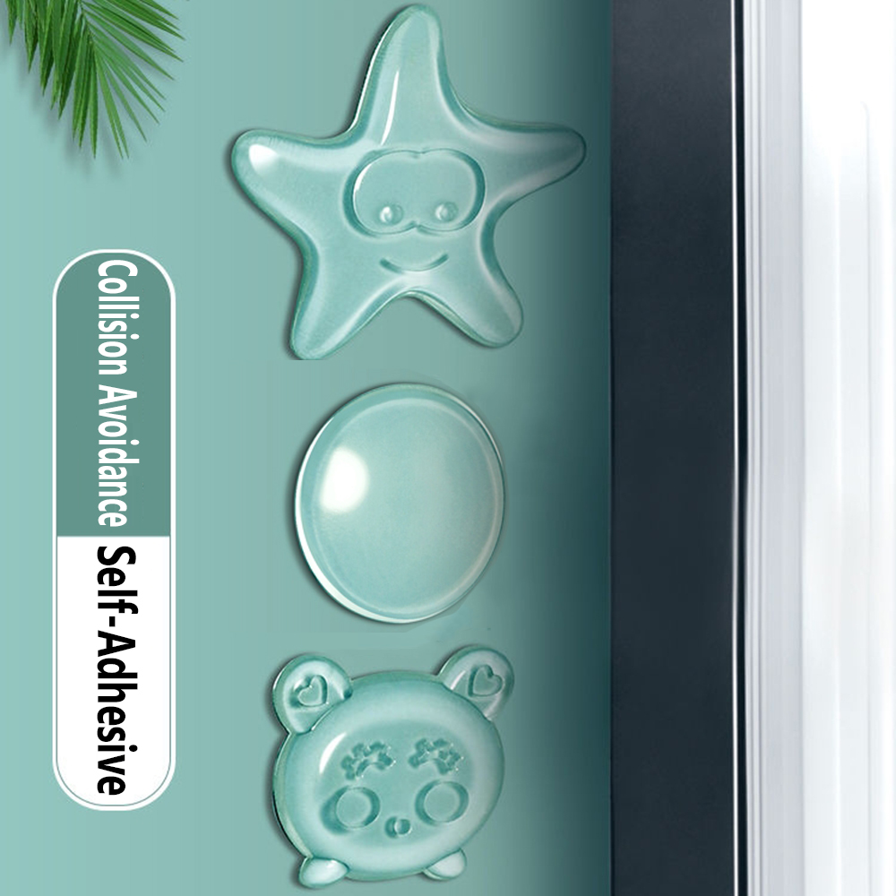 XIJIBAN Silicone Refrigerator Self Adhesive Anti-crash Pad Doorstop Door Stopper Wall Protector Door Handle Bumper