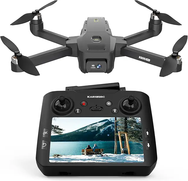 GPS Drone with EIS 4K Camera for Adults, 4.5 Inch LCD Screen RC, Al Track with Professional GPS, Auto Return Follow Me for Beginner