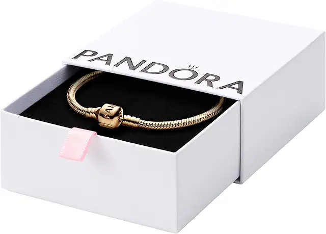 PANDORA Moments Barrel Clasp Snake Chain Bracelet - Bracelet for Women - With Gift Box