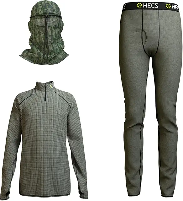 HECS Hunting-High Performance Base Layer-Underwear with Patented Technology for Deer, Big Game & Turkey Hunting